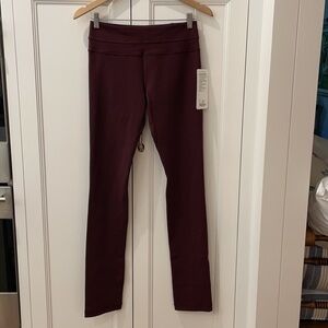 Great Lululemon Skinny Groove Burgundy Pant-NWT—8